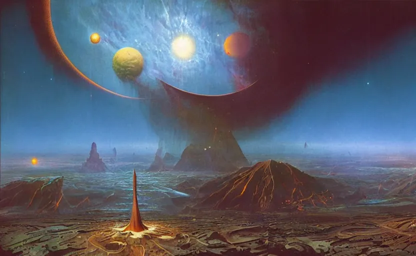 Prompt: the emergence of the expanding worlds by bruce pennington