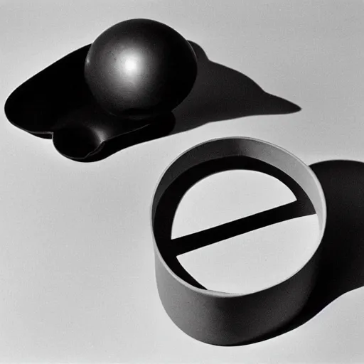 Image similar to an ashtray designed by isamu noguchi, white background, studio photo