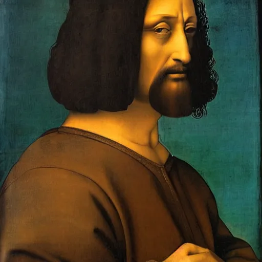 Prompt: leonardo da vinci portrait by salvador dali