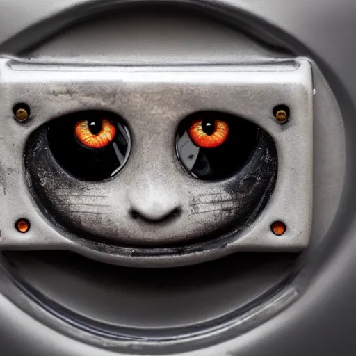 Prompt: car battery with eyes.