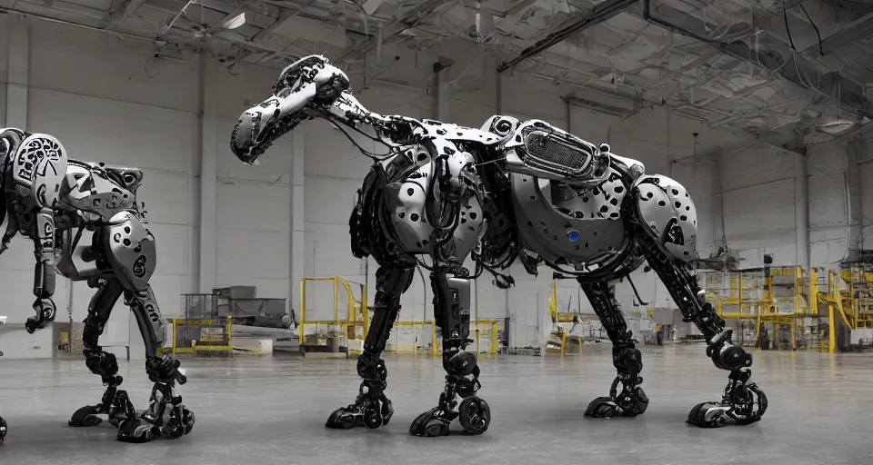 Image similar to boston dynamics bigdog high resolution intricated details