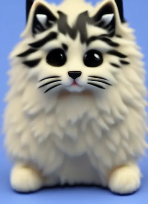 Prompt: 80mm resin detailed miniature of fluffy cat, Product Introduction Photos, 4K, Full body, simple background