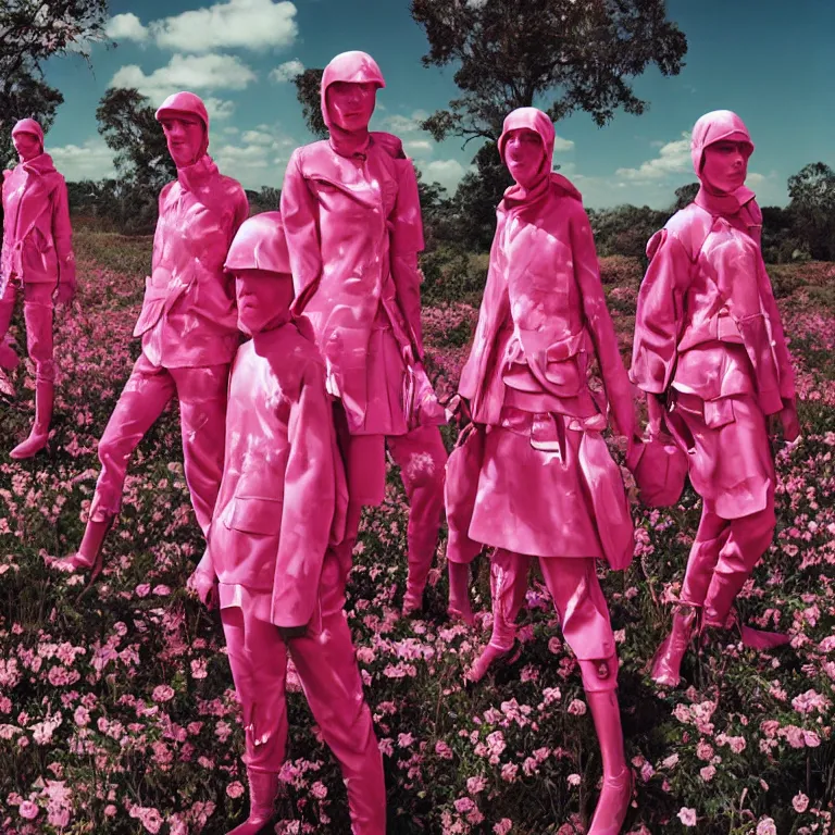 Image similar to fashion editorial by richard mosse