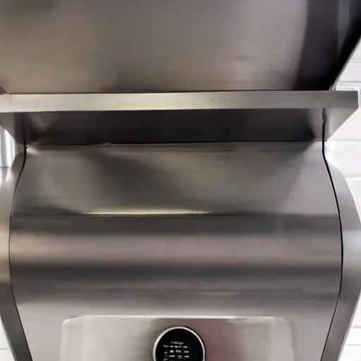 Image similar to commercial washroom hand dryer, metal vent, 🥓🥓🥓 dropping out