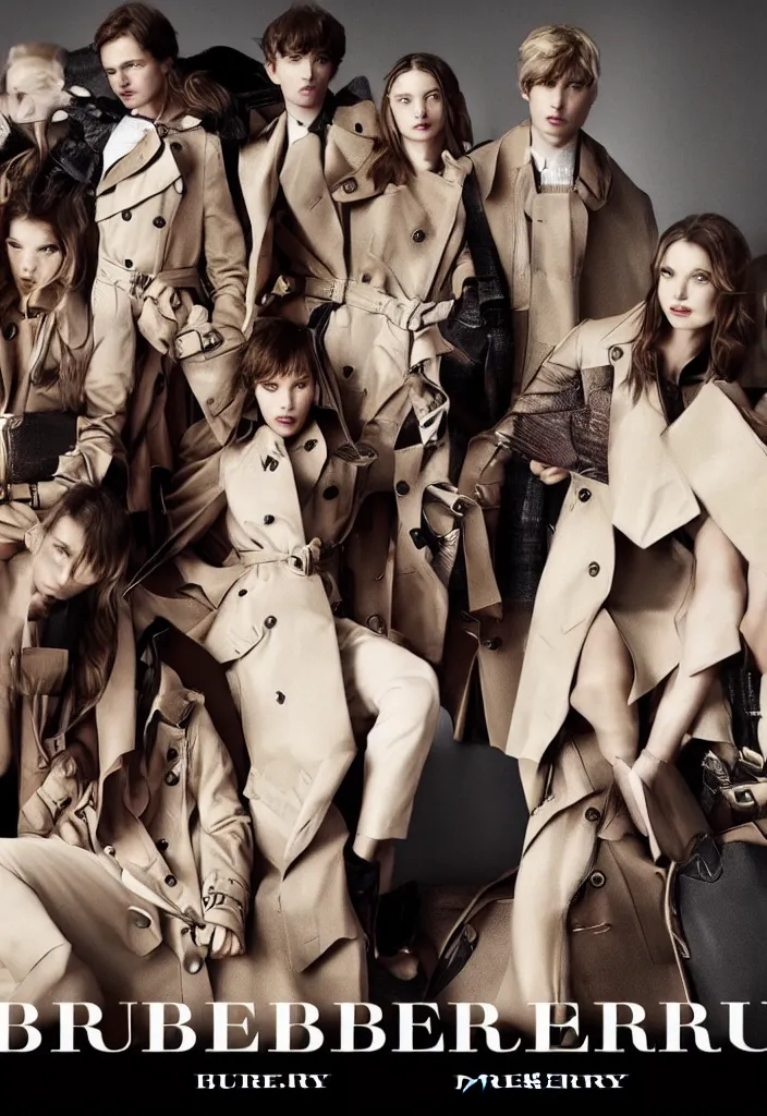 Image similar to Burberry advertising campaign poster