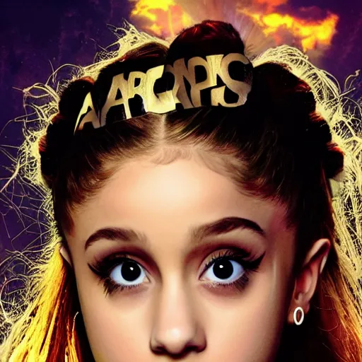 Image similar to past apocalyptic Ariana Grande poster