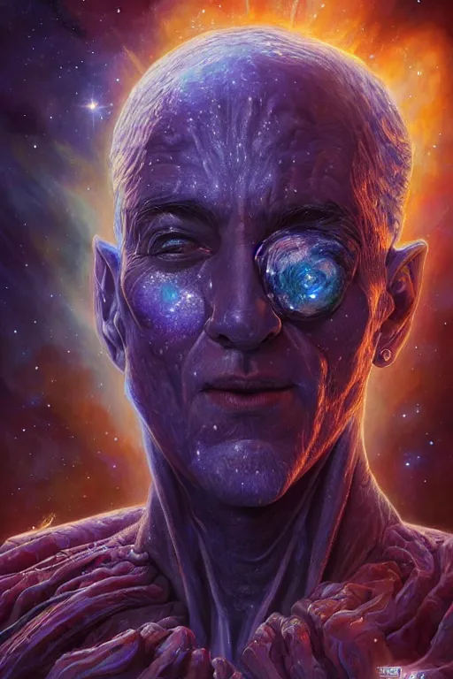 Prompt: beautiful oil painting with high detail of a wise Space ent(Crying Hugely) made of stars and plasma, hybrid from dungeons and dragons and art direction by James Cameron ;by artgerm; wayne reynolds art station; cinematic quality character render; low angle; ultra high quality model; production quality cinema model