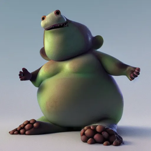 Image similar to fat belly creature, octane render, high definition, detailed