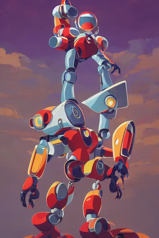 Image similar to metabots medabots medarotto medarot robot minimalist comics, behance hd by jesper ejsing, by rhads, makoto shinkai and lois van baarle, ilya kuvshinov, rossdraws global illumination ray tracing hdr radiating a glowing aura