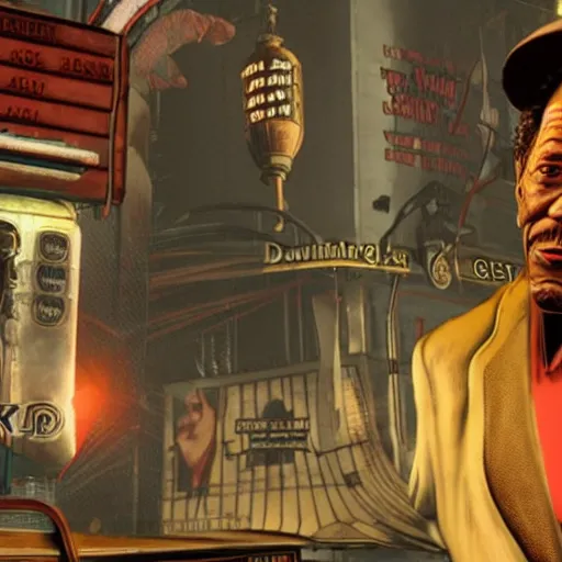 Image similar to morgan freeman in bioshock infinite