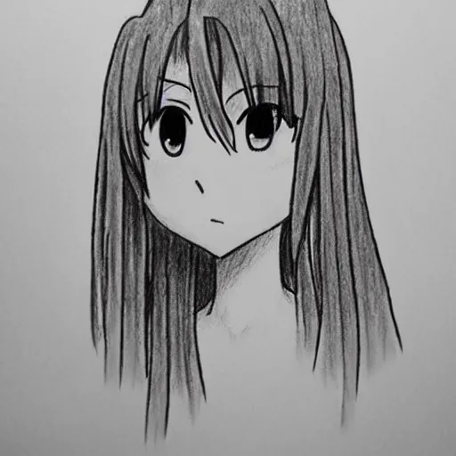 a sketch of an anime girl, rough sketch, trending on