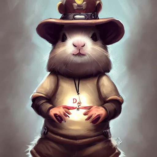 Prompt: cute little anthropomorphic Guinea Pig wearing Gangster outfit, ultra wide lens shot , tiny, small, short, cute and adorable, pretty, beautiful, DnD character art portrait, matte fantasy painting, DeviantArt Artstation, by Jason Felix by Steve Argyle by Tyler Jacobson by Peter Mohrbacher, cinematic lighting