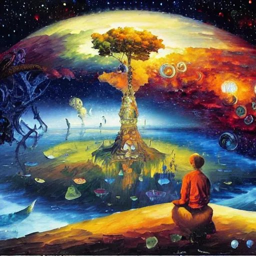 Image similar to art by james christensen, rob gonsalves, paul lehr, leonid afremov and tim white