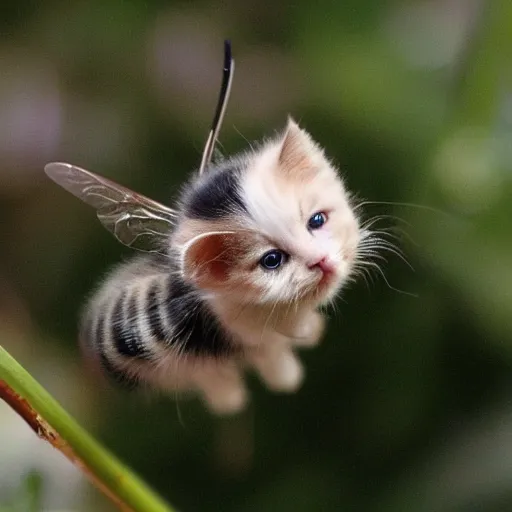 Image similar to photo of a bee that looks like a kitten