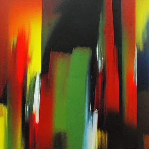 Image similar to painting by Gerhard Richter. high resolution high quality detailed