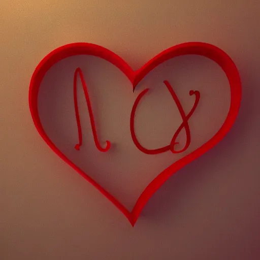 Image similar to a heart with the name alex written on it, cute, high detail, well lit, octane render, blender, particles, dream like, alex