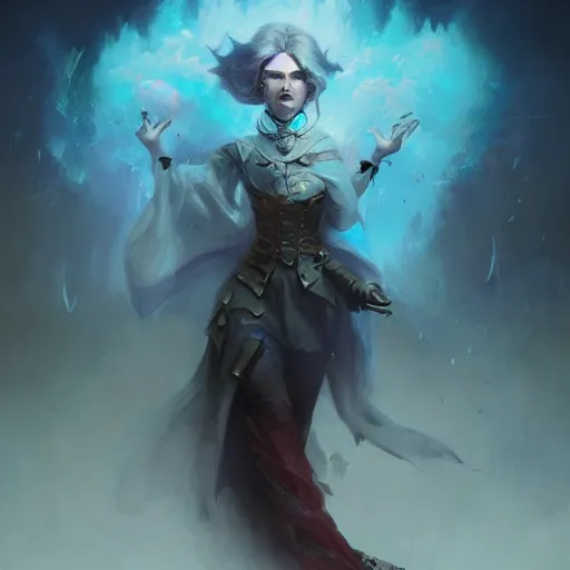 Image similar to grumpy necromancer girl, portait, ice magic, dark hair and makeup, sharp focus, digital painting, matte fantasy painting, deviantart artstation, by ivan aivazovsky, jason felix, steve argyle, tyler jacobson, peter mohrbacher, cinema, masterpiece