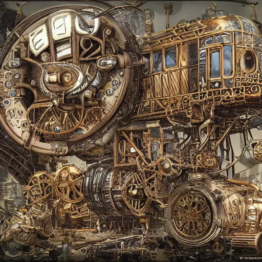 Prompt: steampunk, hyper detailed