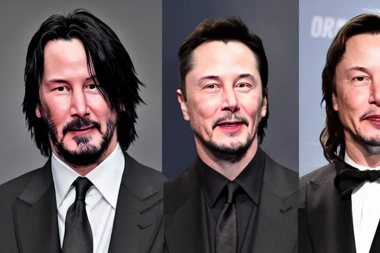 Image similar to Keanu reeves boxing elon musk