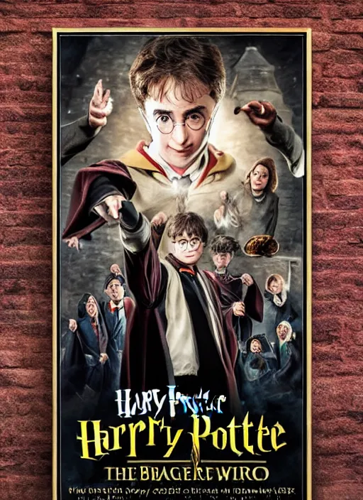 Prompt: harry Potter and the bitcoin wizard, movie poster