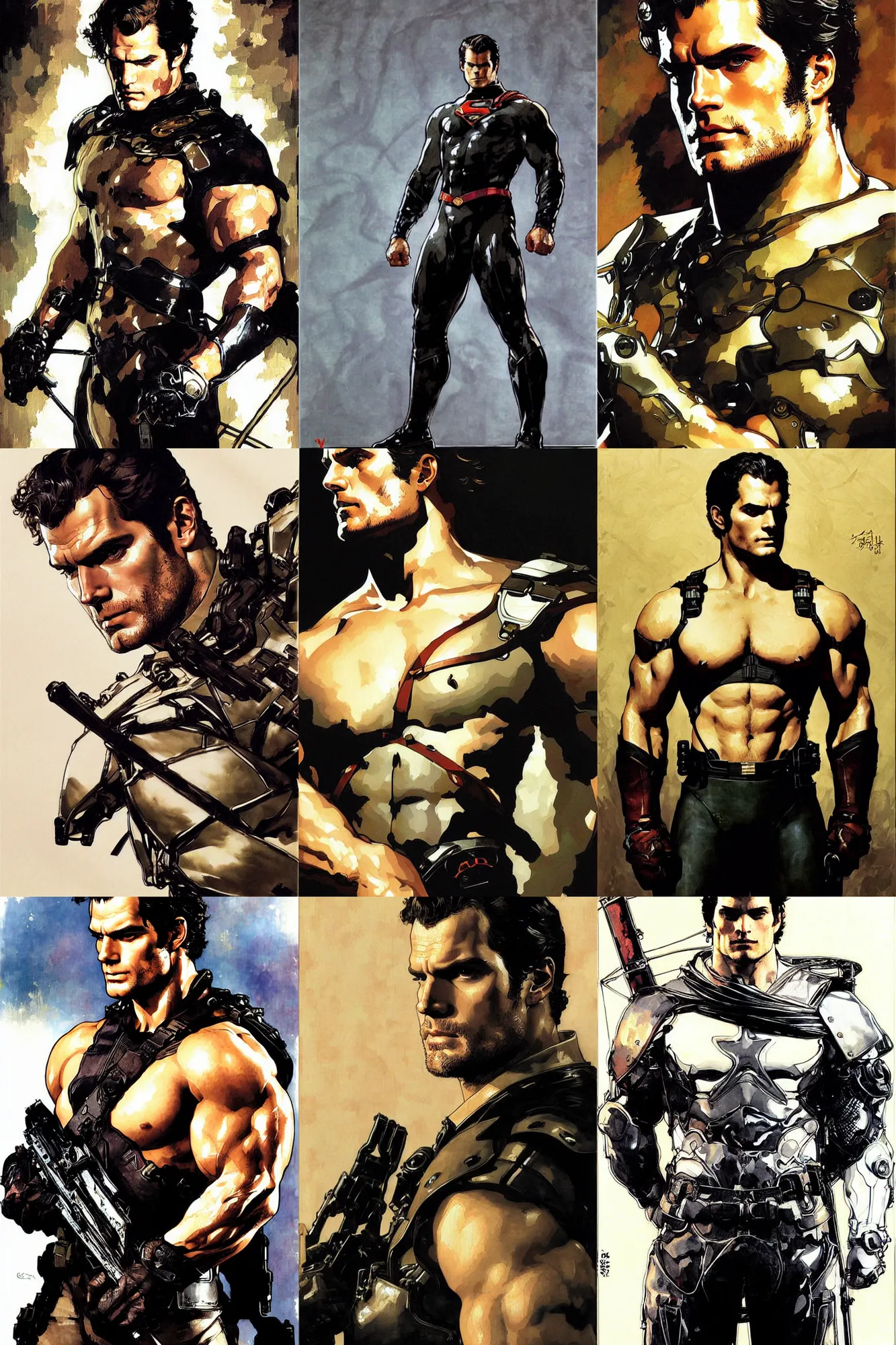 Prompt: henry cavill, painting by j. c. leyendecker, yoji shinkawa