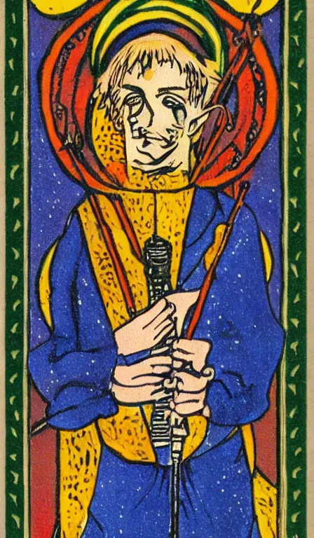 Prompt: The music guy, tarot card