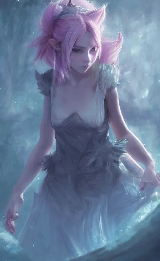 Prompt: a girl from final fantasy live action, cosplaying as jigglypuff, evocative, mystical night, very very very very detailed, award winning, masterpiece digital painting by greg rutkowski, alex grey, artstation, 4 k wallpaper