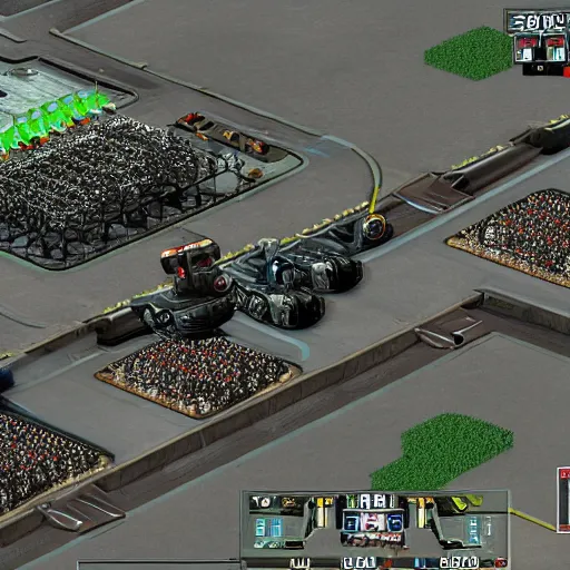 Image similar to viewed from a Tesla tank in Command and Conquer Red Alert 3