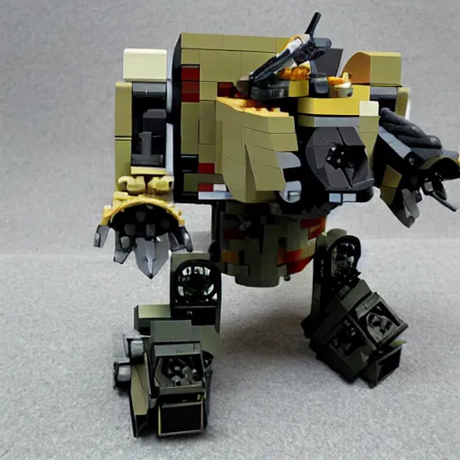 Image similar to mechwarrior timberwolf lego set