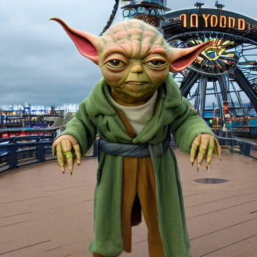 Image similar to Yoda at Blackpool pleasure beach