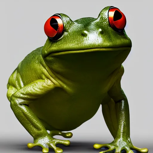 Image similar to hyperrealistic film still of a person wearing a frog mascot costume, stunning 3 d render, inspired by istvan sandorfi & greg rutkowski & unreal engine, perfect facial symmetry, dim volumetric cinematic lighting, 8 k octane comprehensive render, extremely hyper - detailed, incredibly lifelike attributes, intricate, real flesh texture, masterpiece, artstation, stunning,