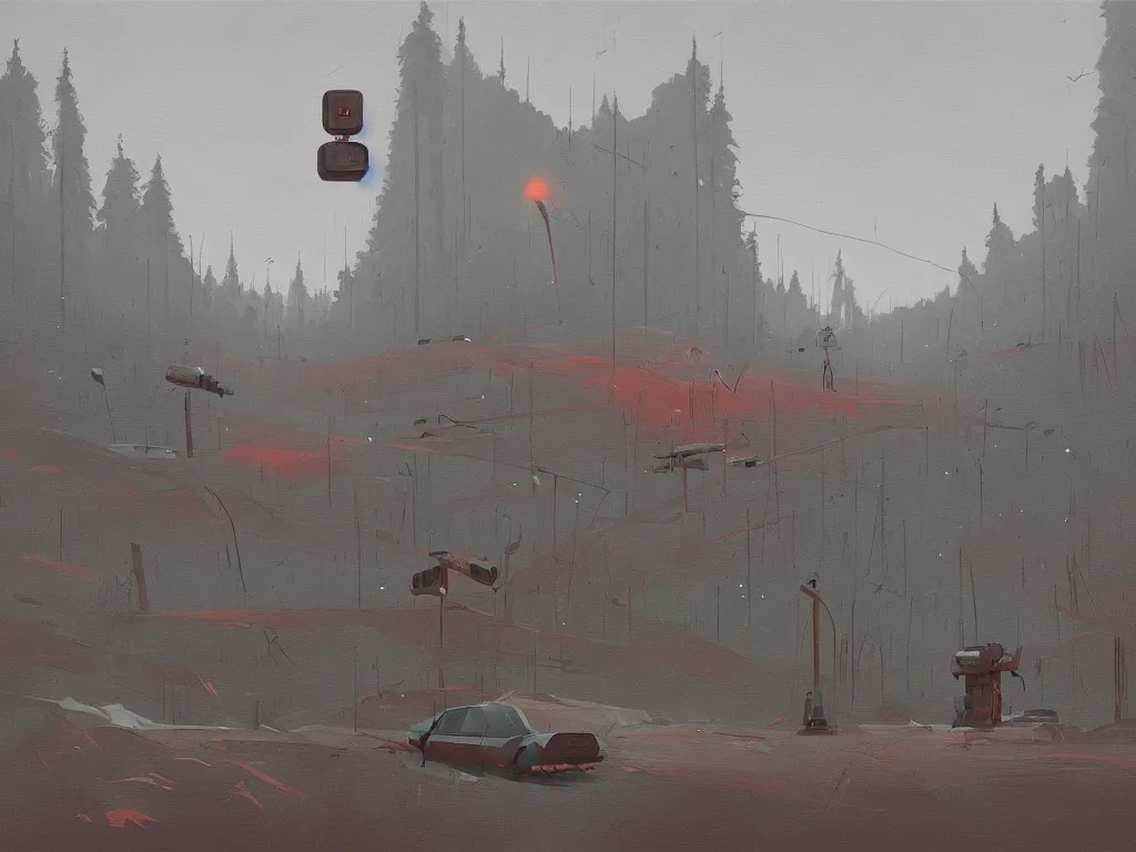 Image similar to an original art from Simon Stalenhag.