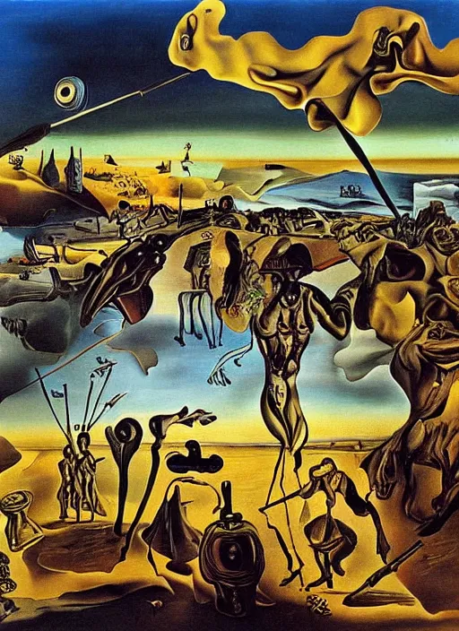 Prompt: salvador dali's ukrainian war