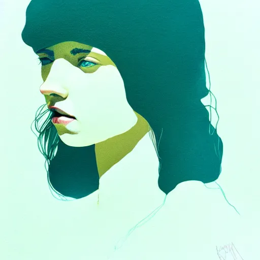 Image similar to portrait marina, soft light, by killian eng and conrad roset, inspired by cryptozoology, fine, sharp high detail, screen print,