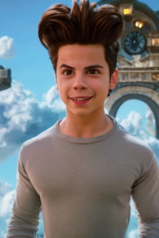 Image similar to jake t. austin as jimmy neutron in the live action adaptation, 3 5 mm photography, highly detailed, cinematic lighting, 4 k