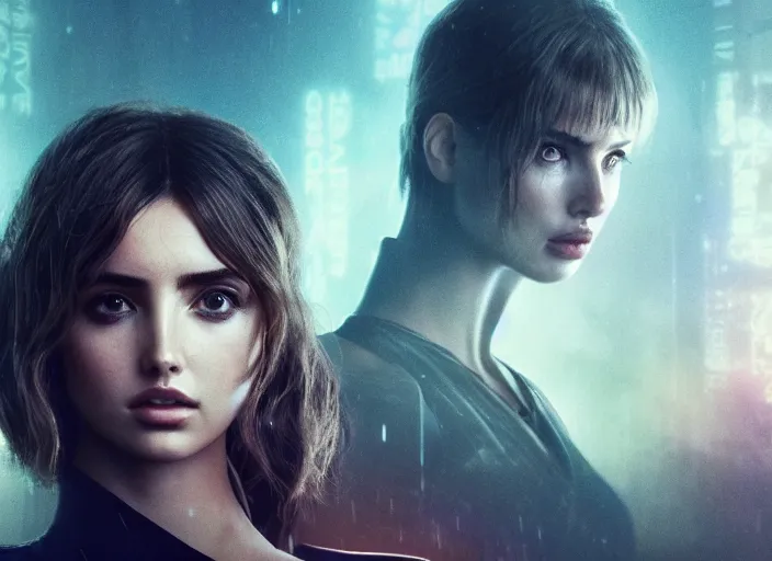 Image similar to breathtakingly beautiful Ana de Armas in blade runner 2049, long flowing hair, laser cannon, 8k, trending on artstation, unreal engine