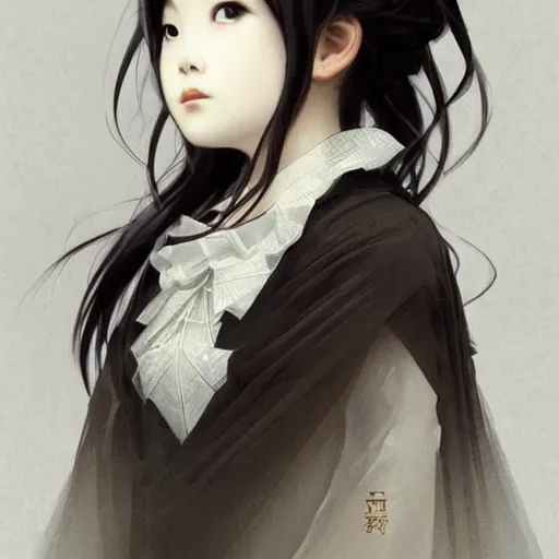 Image similar to Yui Mizuno from Babymetal, intricate, elegant, highly detailed, digital painting, artstation, character concept art, smooth, sharp focus, illustration, art by artgerm and greg rutkowski and alphonse mucha