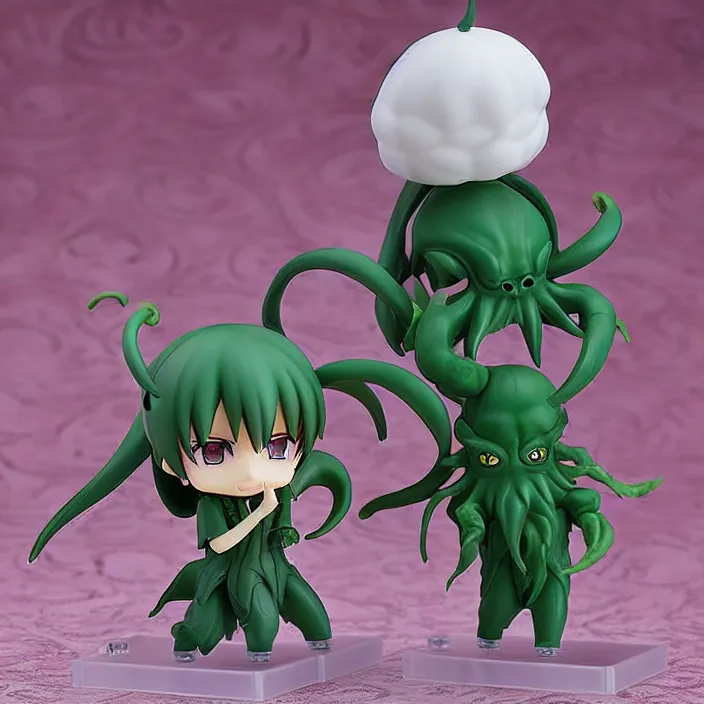 Image similar to an anime nendoroid of cthulhu, figurine, detailed product photo