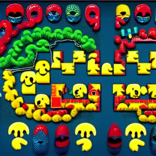 Image similar to a screenshot of the upcoming live action pacman movie