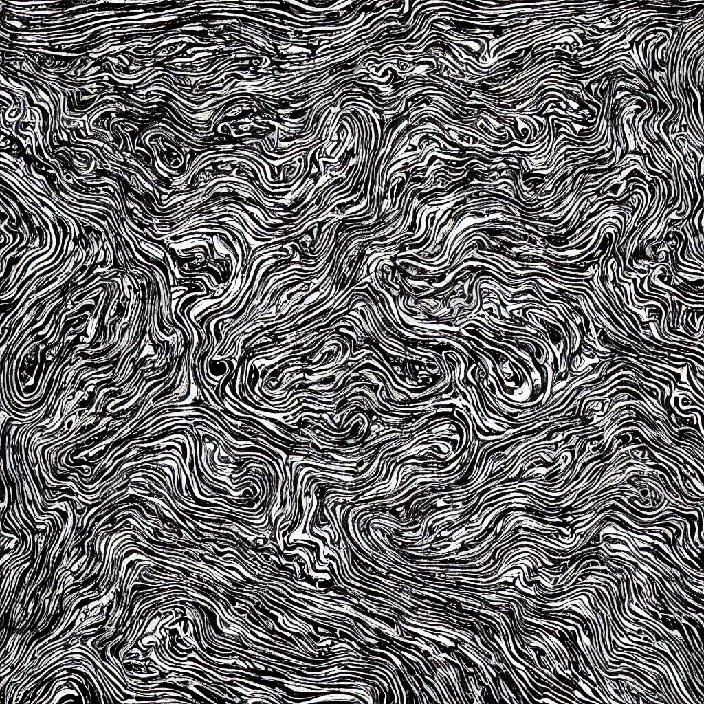 Image similar to topo camo, swirls, technical, acrylic, teeth, death metal, eerie, tribal, clay, dotting, lines, stipple, points, cybernetic, style of old painting, francis bacon art, sleep paralysis, hypnosis, eerie, terror, oil, neon, black and white, color splotches, colorful dots, ominous, abstract