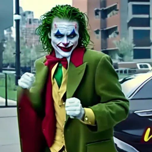 Prompt: mcdonalds commercial with the joker
