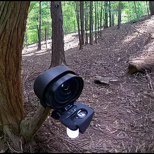 Prompt: Grover trail cam footage