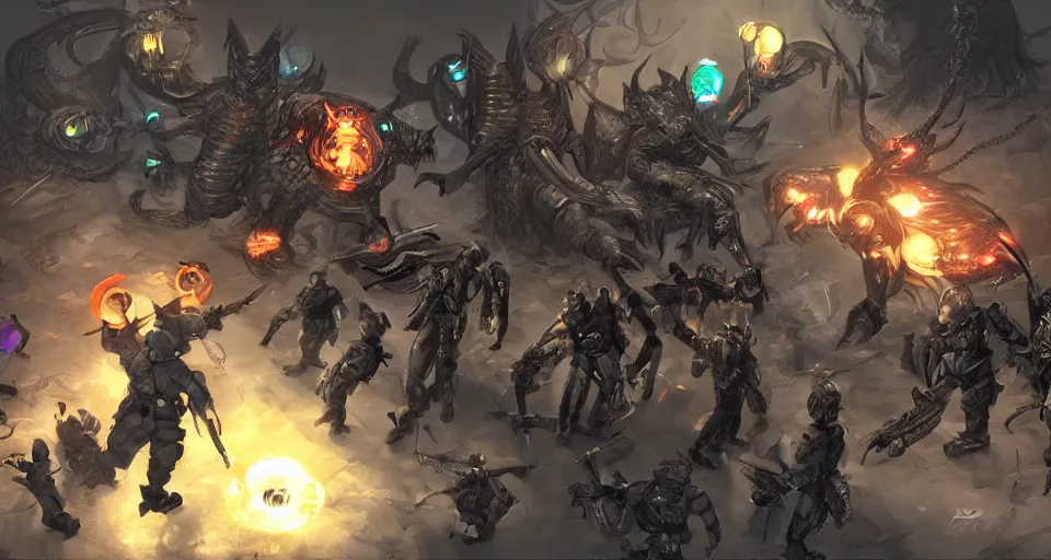 A party of Shadowrunners preparing to fight a, Stable Diffusion