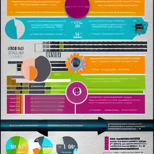 Image similar to large captivating infographic full of color and stunning design