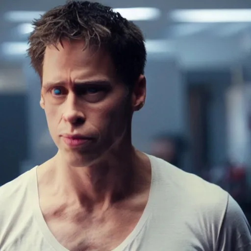 Prompt: Live Action Still of Jerma in Fight Club, real life, hyperrealistic, ultra realistic, realistic, highly detailed, epic, HD quality, 8k resolution, body and headshot, film still