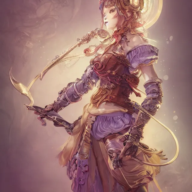 Image similar to studio portrait of neutral good colorful female cleric bard healer as absurdly beautiful, elegant, young skinny gravure idol, ultrafine photorealistic face illustration by kim jung gi, irakli nadar, intricate linework, sharp focus, bright colors, matte, octopath traveler, final fantasy, unreal engine highly rendered, global illumination, radiant light, intricate environment