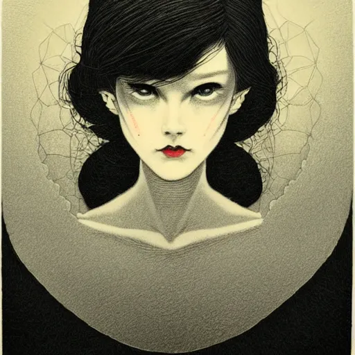 Prompt: medium portrait soft light, by sana takeda, inspired by victorian marvel comics, etching, fine, sharp high detail,