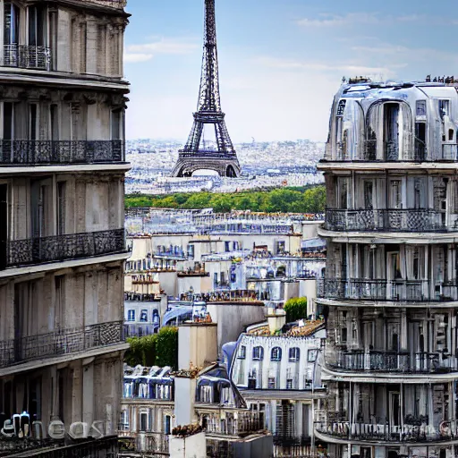 Prompt: Paris in 2050, photograph