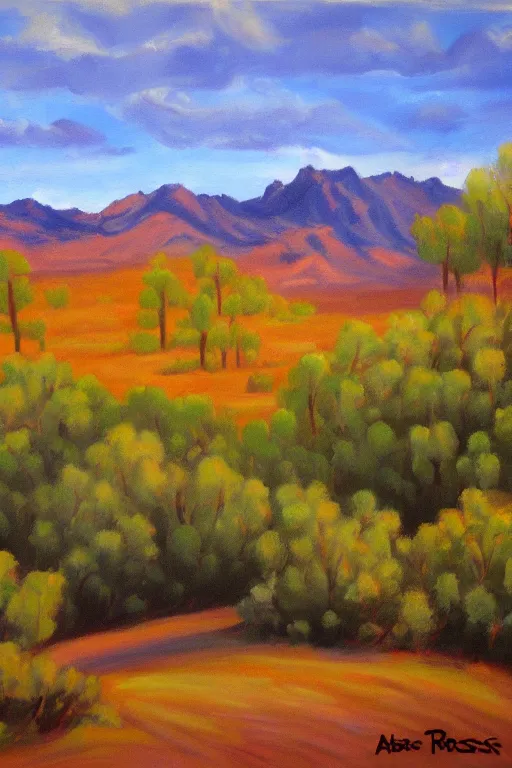 Prompt: bob ross painting of arizona