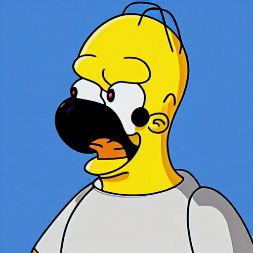 Image similar to lizzo as homer simpson, digital art